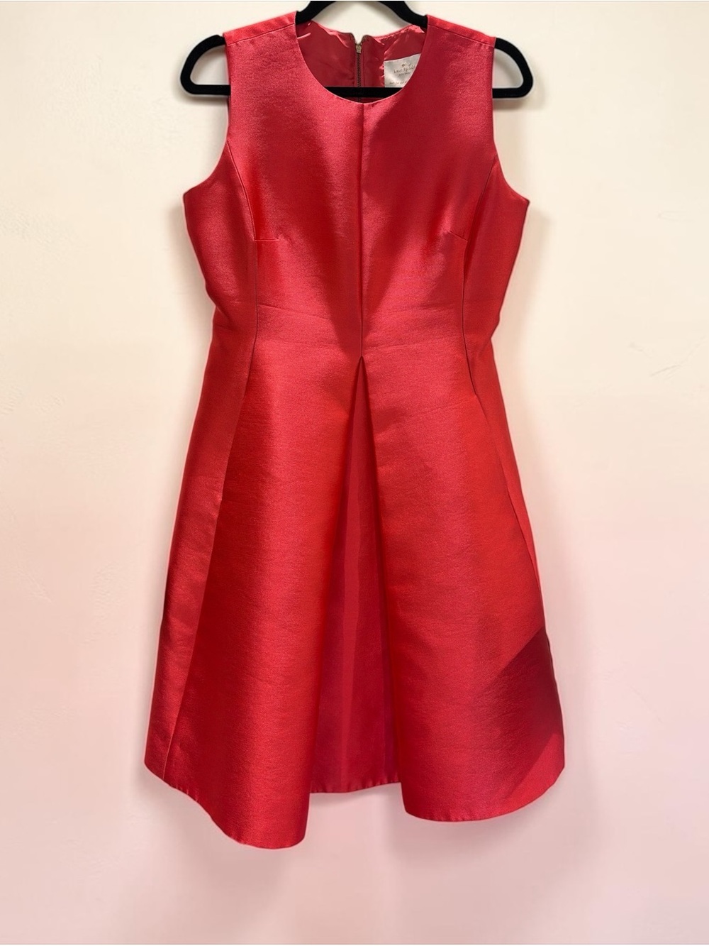 kate spade vibrant Coral Sleeveless Fit-and-Flare Party Dress